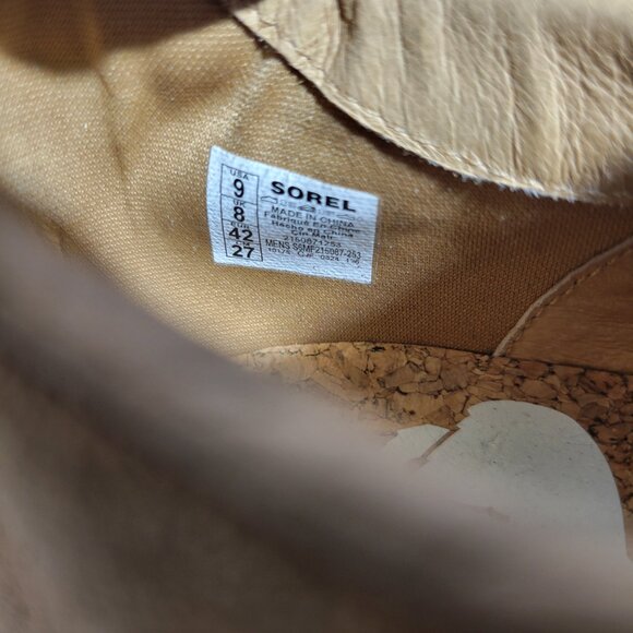 Sorel Kinetic Men's Size 9 Tan Leather Slip-on Athletic Sneakers S6MF215087-253 - Picture 12 of 12